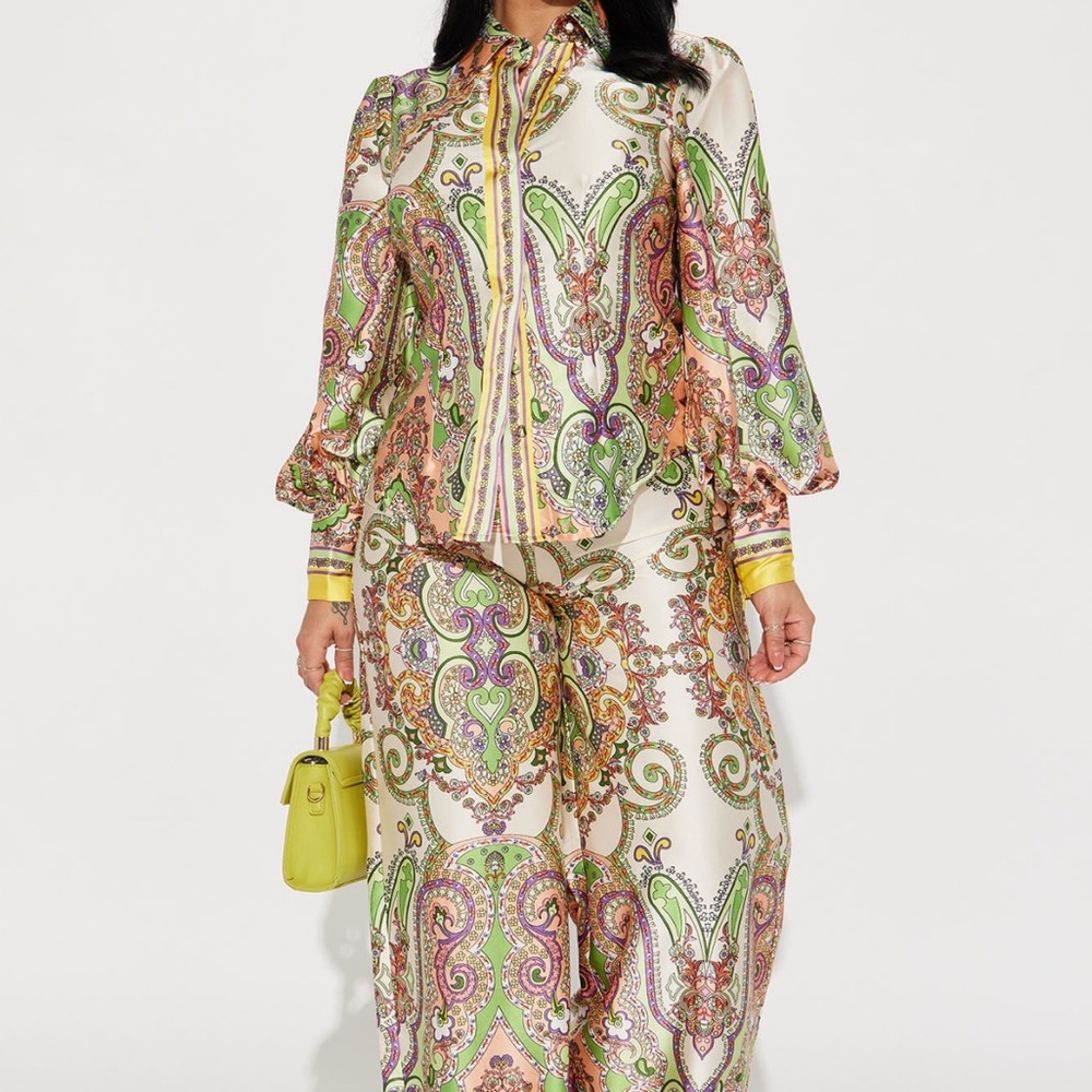 Silk blend, Two Piece Pant Set